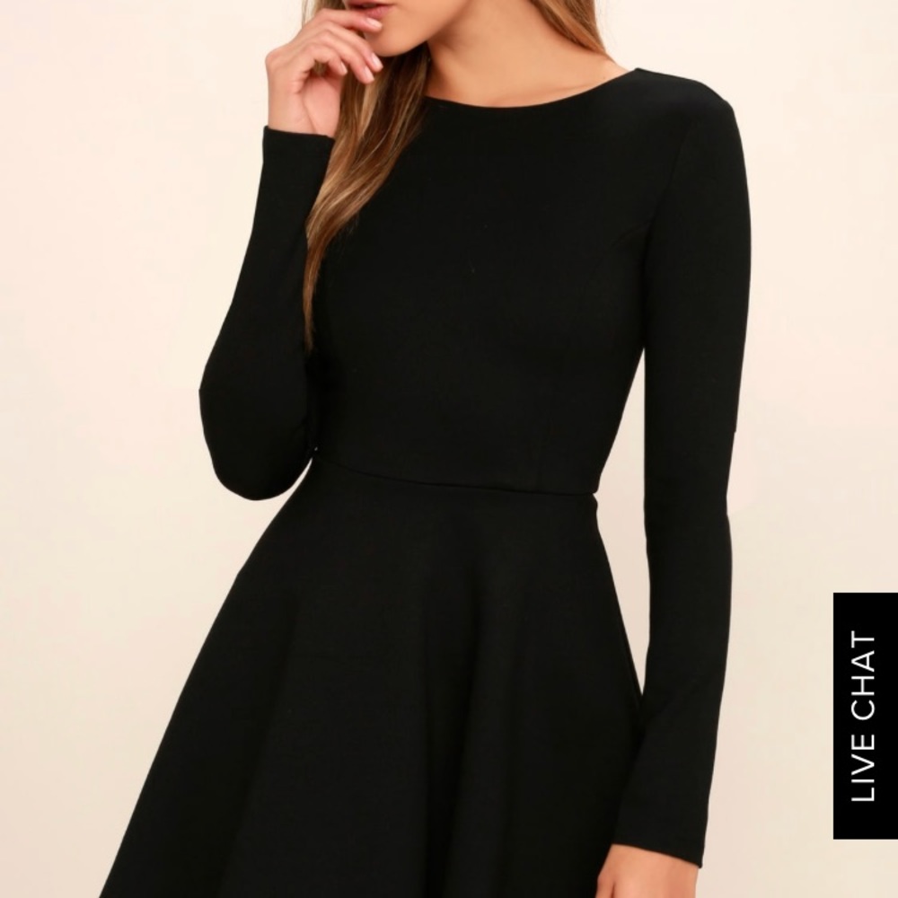 LBD NWT long sleeve, short dress “forever chic”